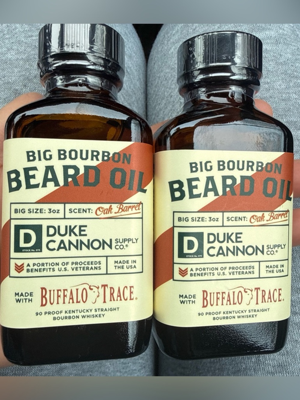 2 Pack: Duke Cannon Big Bourbon Beard Oil Oak Barrel Scent Buffalo Trace 3 oz